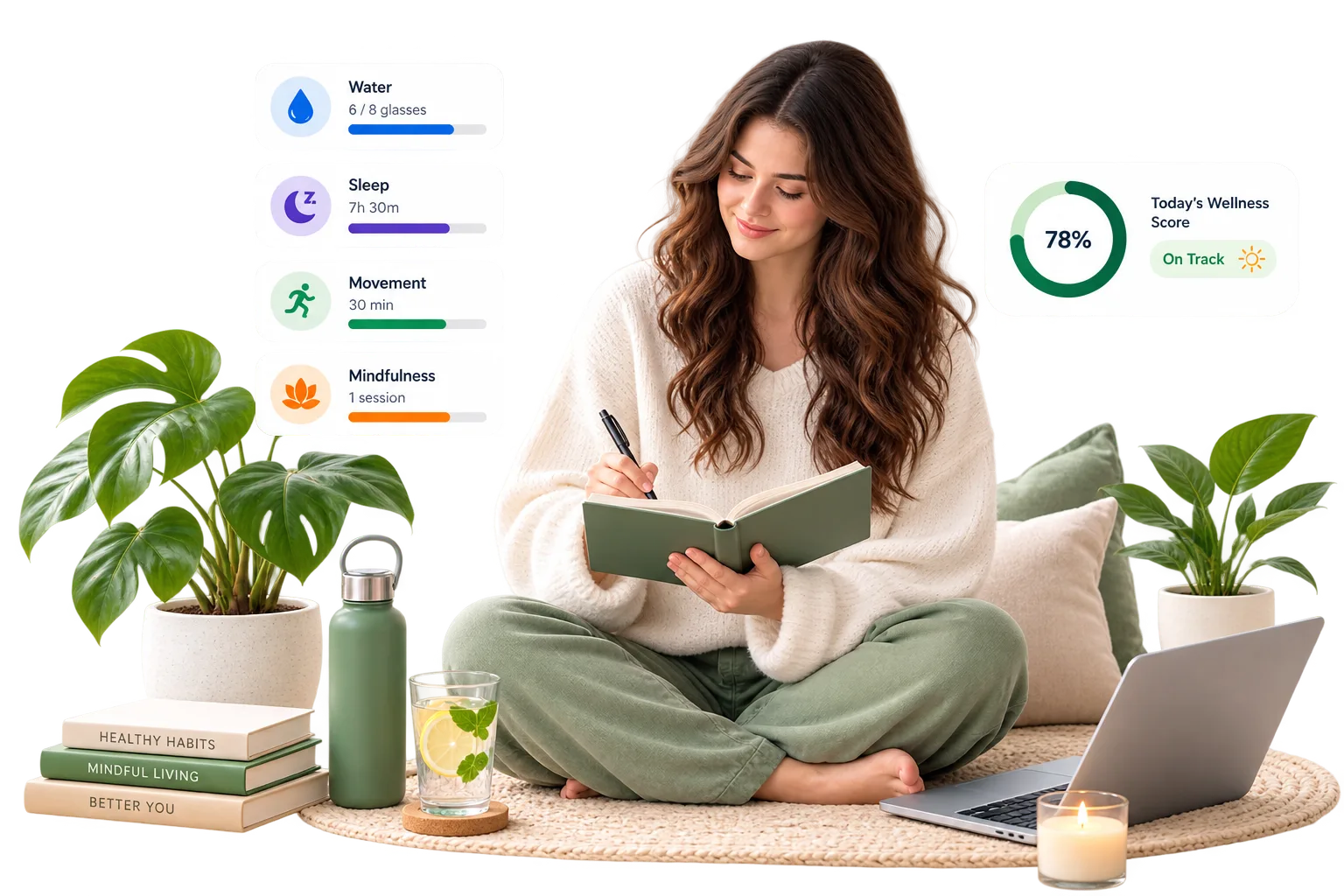 Wellness journal dashboard
